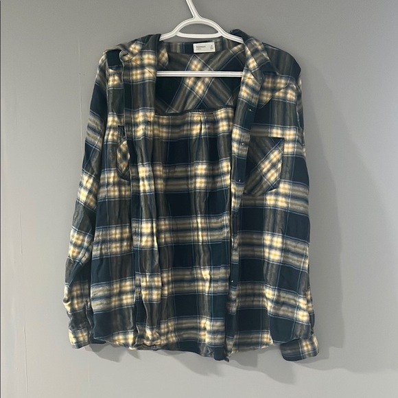 Plaid Flannel Maurice’s  Shirt in Blue and Yellow - Picture 1 of 8
